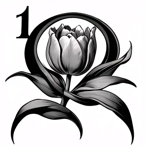 Infinity Symbol With An 11 On One Side And On The Other A Tulip