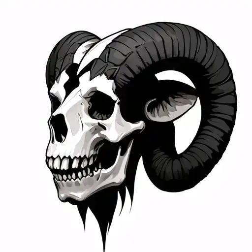 Ram Half Skull Half Live