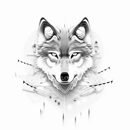 Robotic Wolf Made Of Car Parts Howling At The Moon