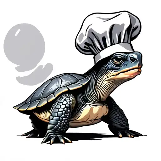 Turtle With A Chef Hat