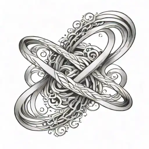 Infinity Symbol Made With Three Simple Lines With The Name Chantel Intertwined