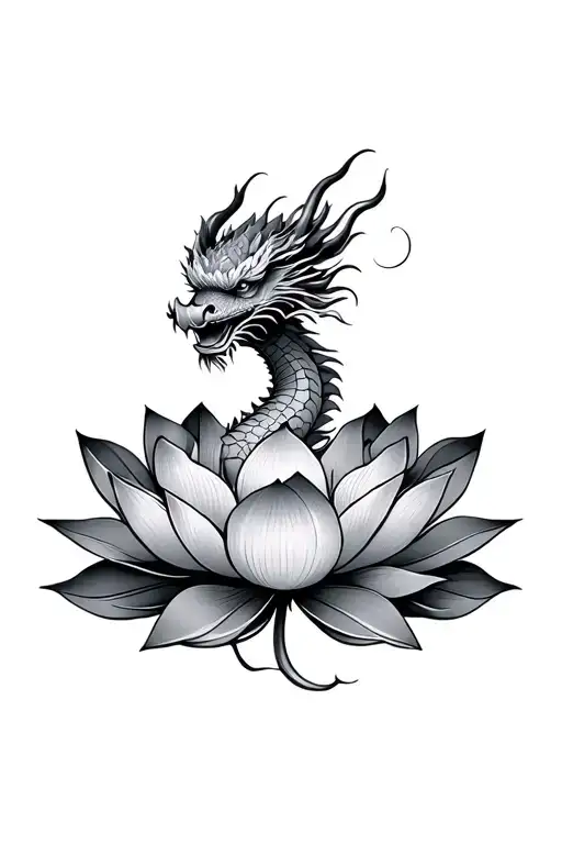 Hong Kong Flag Dragon Lotus Flower