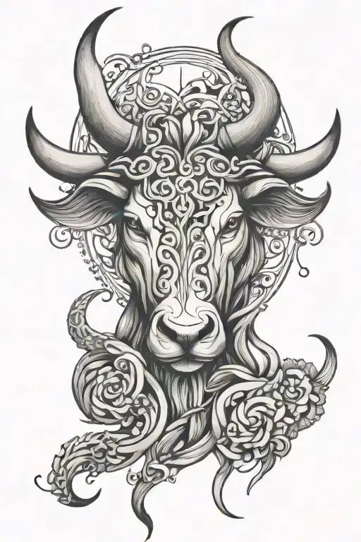 Taurus Zodiac Sign Intertwined
