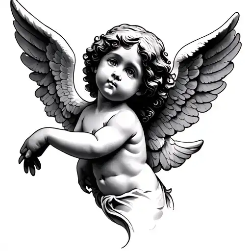 Ebony Cherub Angel
