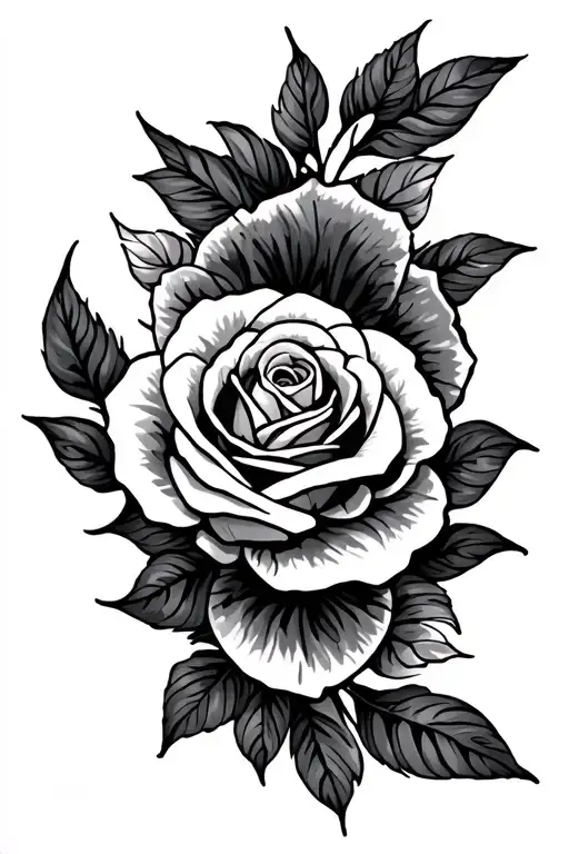 Samoan Patterns And Rose