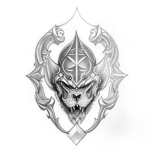 Bicep Tattoo With Filigree