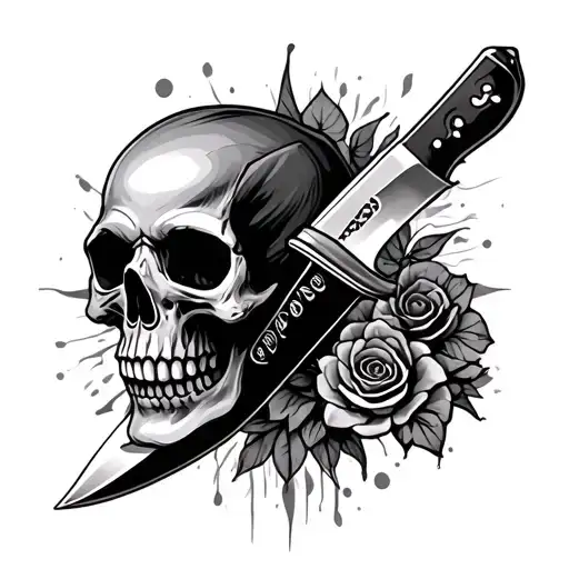Skull And Knife