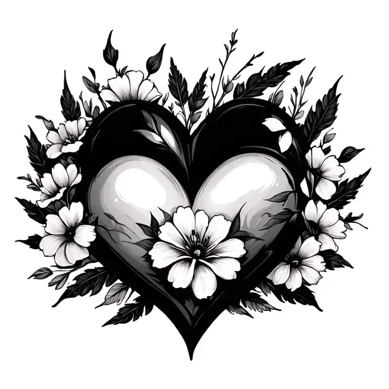 Heart With Flower Surrounded