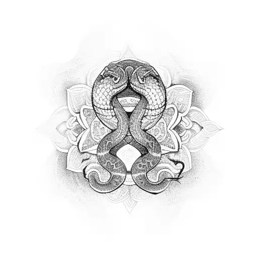 Snake With Mandala Pattern