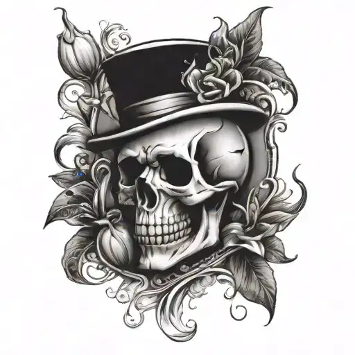 Jack Of Hearts Lillies Skull