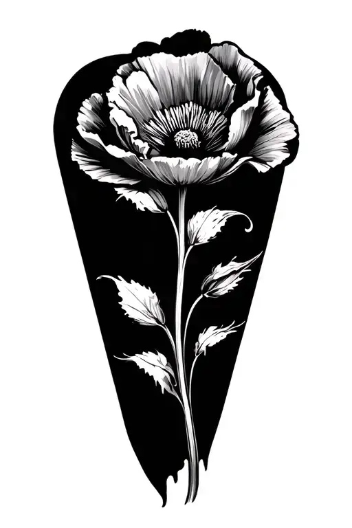 Cross And Poppy Flower