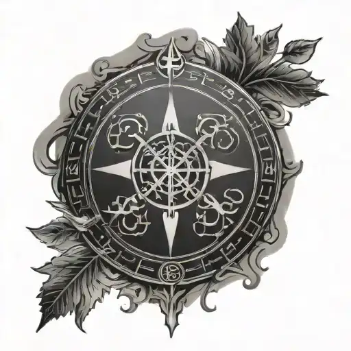 Vegvisir Symbol With Elements