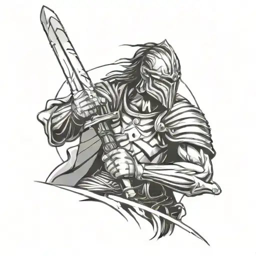 Warrior Wielding A Sword