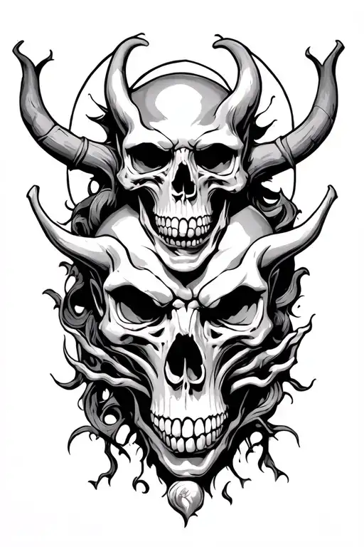 Cemetary Demons Skulls