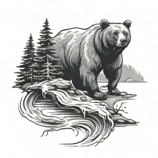 Bear Forest River Flowing 1986 21 29