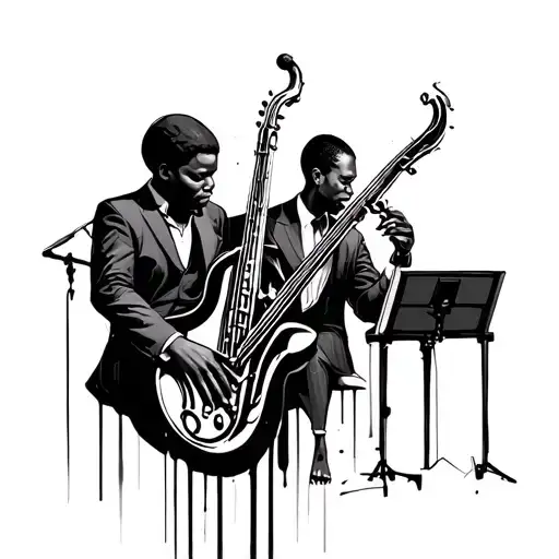Abstract Jazz Musicians Blackwork