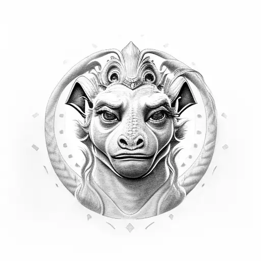 Portrait Of Falkor From Never Ending Story