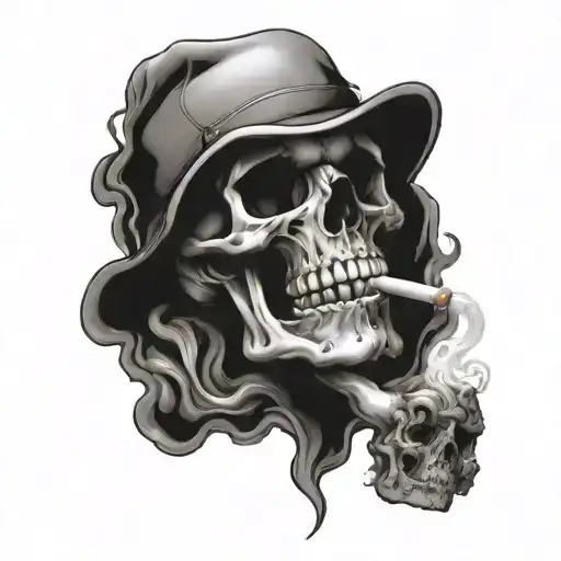 Skull Cigar Smoke