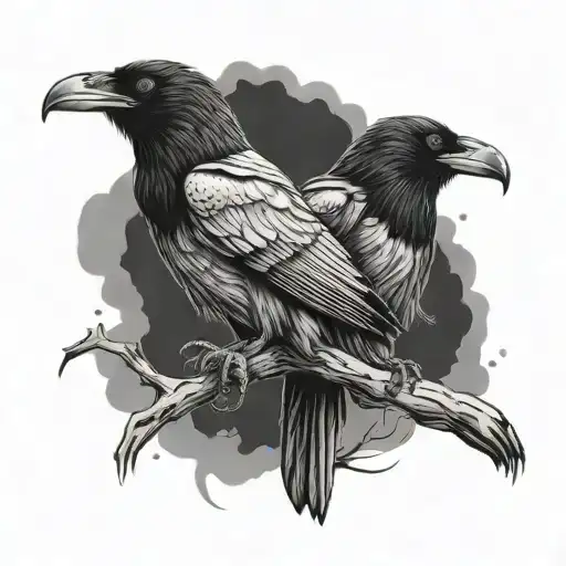 2 Headed Raven Standing