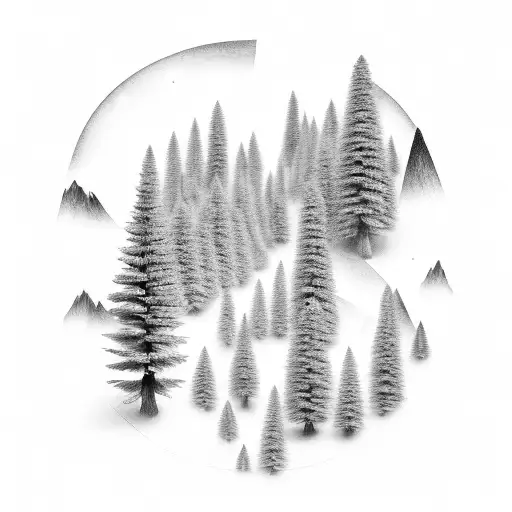 Train Track Mountain Forest