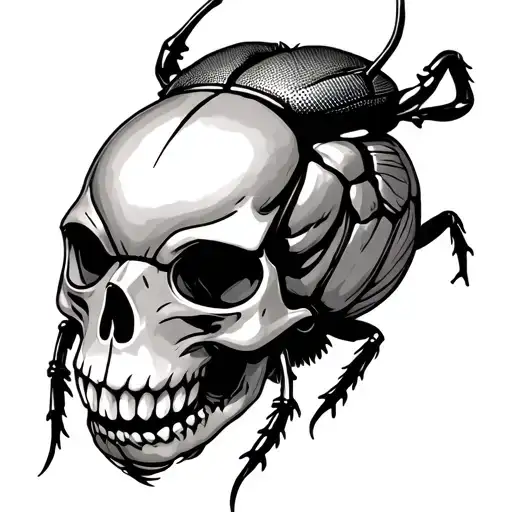 Dark Beetle Skull Soft Shading