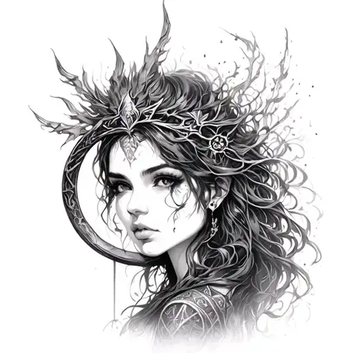 Take Me Back To Eden Album Cover With Malinda Fom Elden Ring Come Down From Her Rune Arc