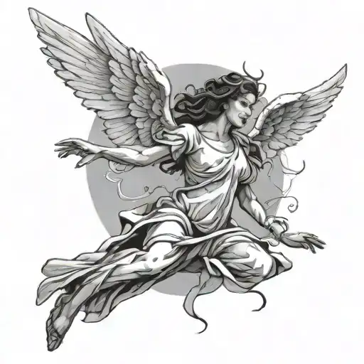 Female Angel Falling