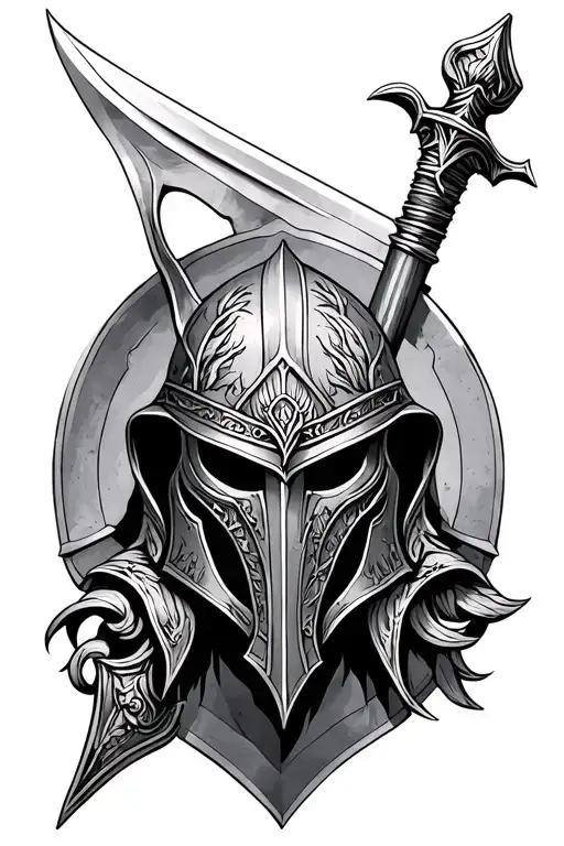 Ares God Of War Sword And Helmet