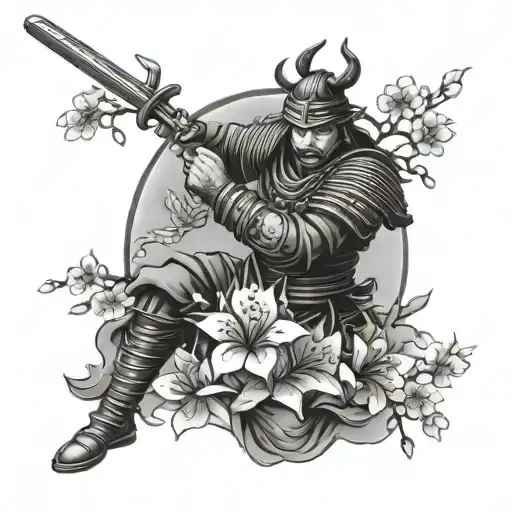 Japanese Samurai Cherry Blossom Flowers
