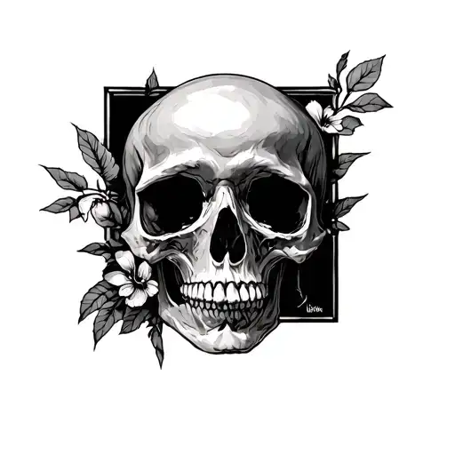 Memento Mori Line Art Inspired