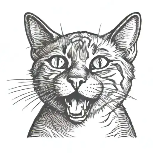 Cat Sticking Out Its Tongue