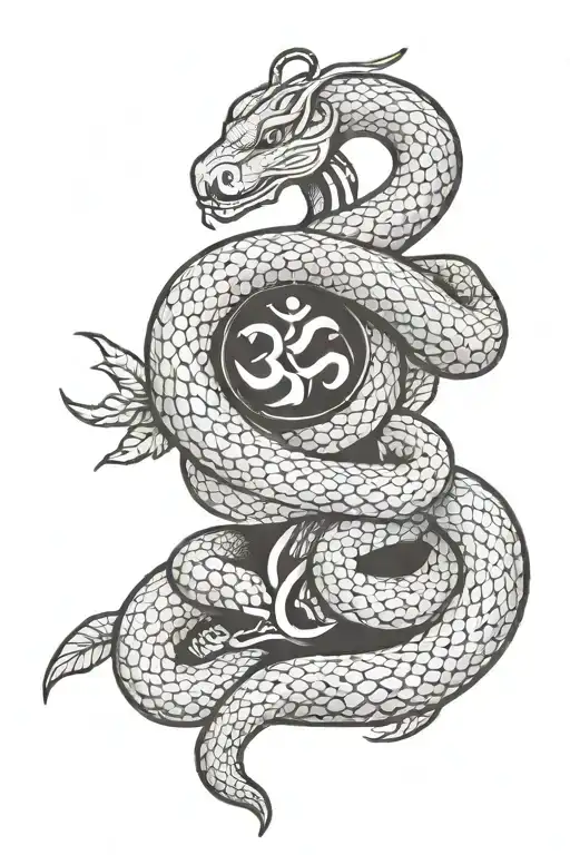 Snake Om Namah Shivaya Words With Om