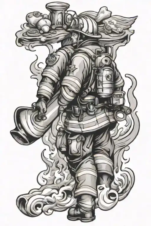 Firefighter And Chef Tattoo Inspired
