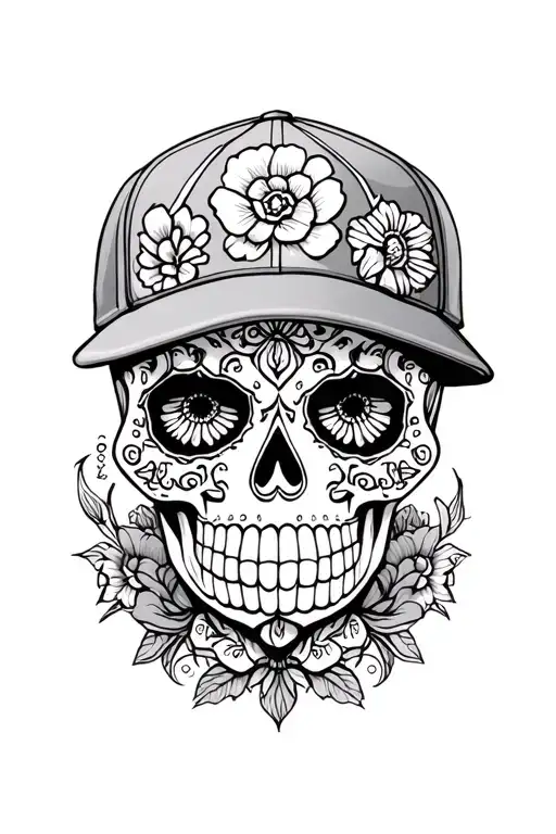 Sugar Skull Shoulder Cap
