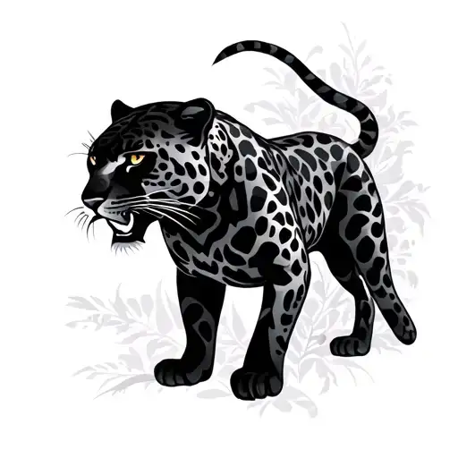 Black Jaguar Surrounded