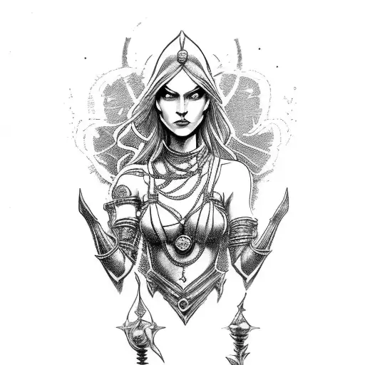 Sorceress Tarot Card