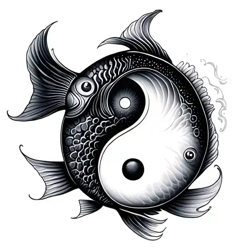 Gold Fish Yin And Yang