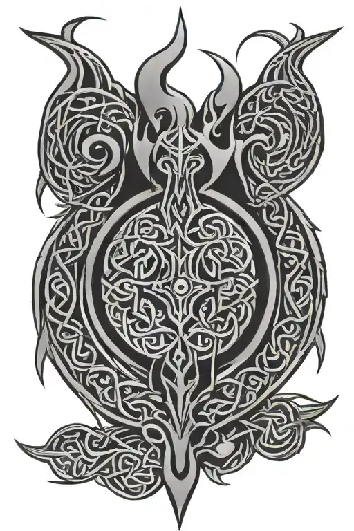 Tribal Representing Loneliness For The Forearm With Celtic Motifs