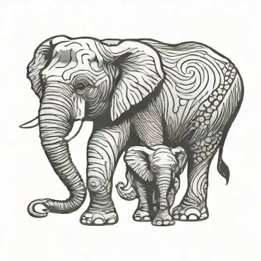 Elephant And Baby Elephant