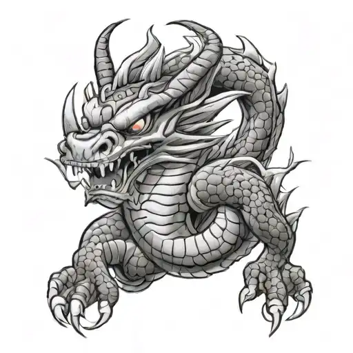 Shenron De Dragon And Garados The Pokemon Character In The Chest