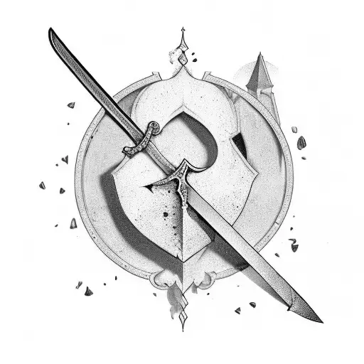 A Sword Smashing Hourglass With Sand