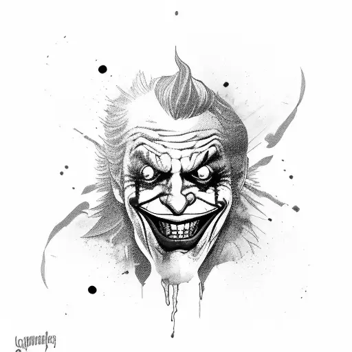 Bloody Joker With Pkaying Cards