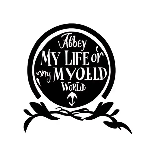 Incorporate Names Trey Abbey Sydney Into A Symbol Meaning My Life Or My World