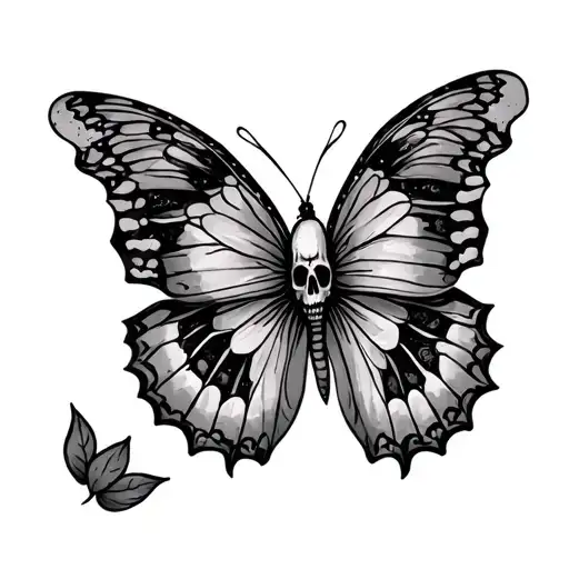 Butterfly And Skull