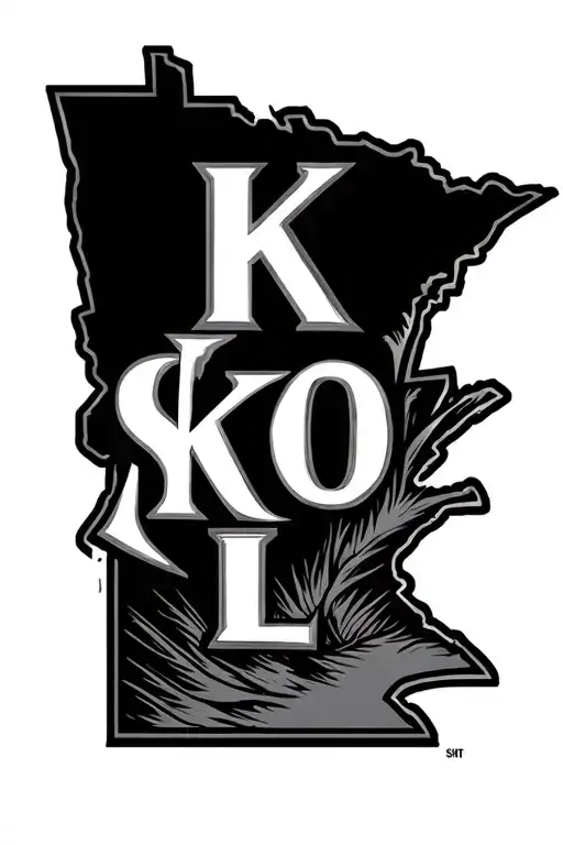 The Word Skol With The State Of Minnesota As The K Letter