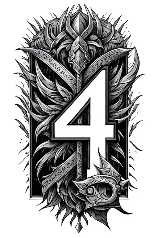 4 Years Of Birth With Viking Numbers And An Image That Complements Dates