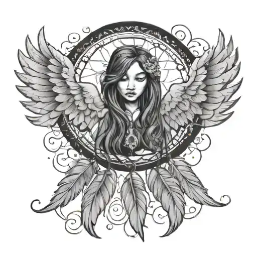 Dream Catcher Angel Wings