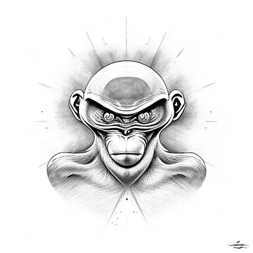 An Alien With A Monkey