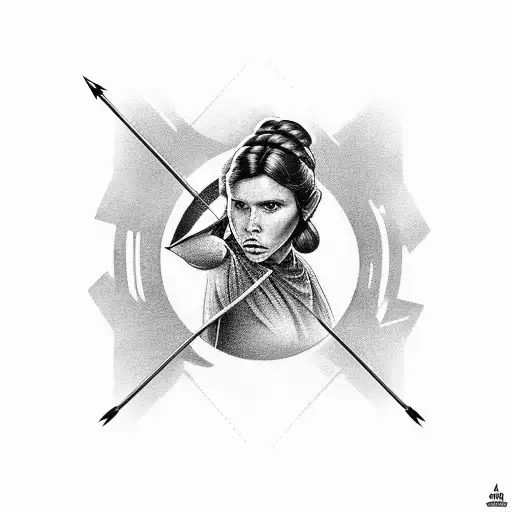 A Single Arrow With The Shaft Having Leia Within It
