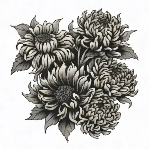 Black Chrysanthemums With Black Mucus